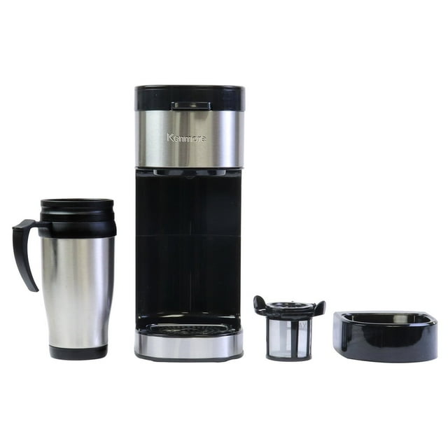 Kenmore Single Serve K-Cup Coffee Maker with Travel Mug Black