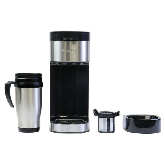 Kenmore Single Serve K-Cup Coffee Maker with Travel Mug Black