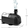 thumbnail image 3 of 12V - 24V DC Brushless Submersible Water Pump, 410GPH, for Solar Fountain, Fish Pond, and Aquarium 410GpH 1 Pack, 3 of 9