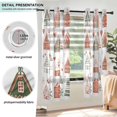 thumbnail image 3 of Yayeee Window Curtains Set of 2 for Living Room Light Filtering 63"x42", Red Nordic Christmas, 3 of 7