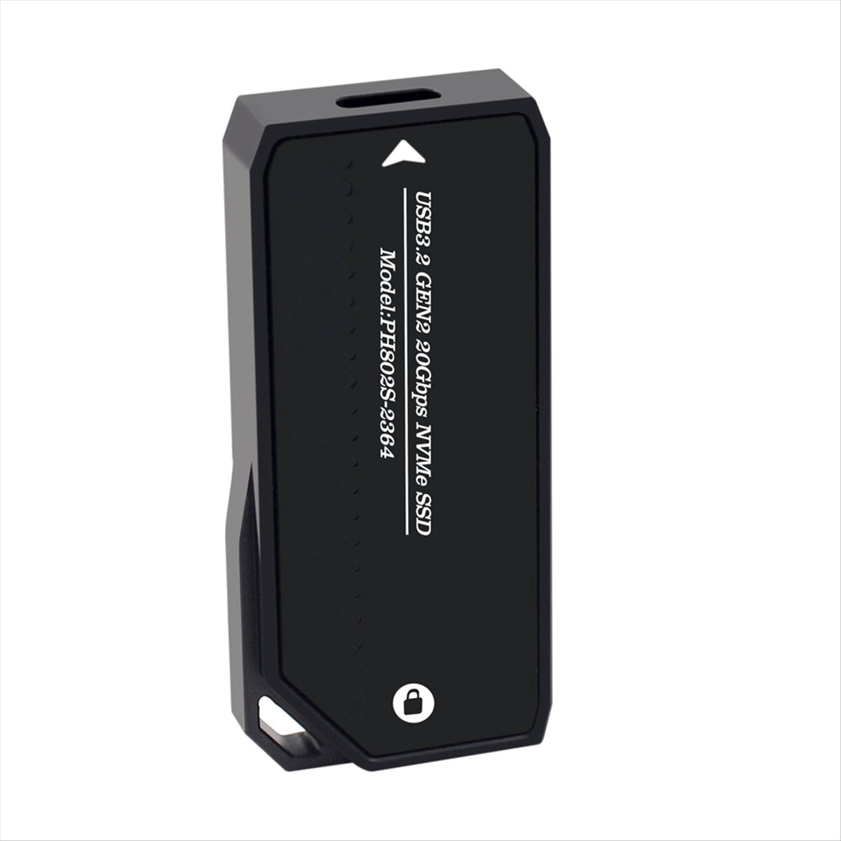 M.2 NVMe SSD Enclosure 20Gbps USB 3.0 Type C PCIe External Case USB3 M2 Storage Box Cover Solid State Hard Drive Disk,B,Black
