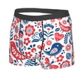 thumbnail image 2 of Wukai Birds Flowers Print Men’s Underwear Breathable Boxer Briefs,&nbsp;Moisture Wicking & Breathable-Small, 2 of 7