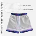 thumbnail image 3 of FORMRS Boys Swim Trunks Quick Dry Mesh Lining Beach Boardshorts, Sizes XS-XL, Purple Mushrooms Pattern, 3 of 7