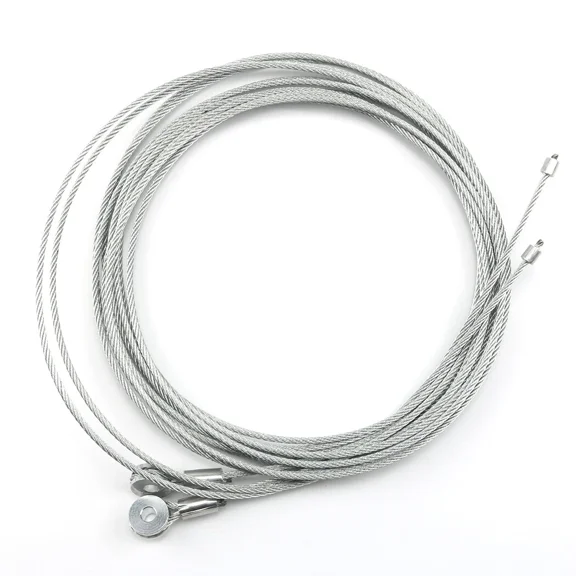 ​​Enclosed Trailer Ramp Door Cable Kit - 150 Inch Replacement Cables Pair with Hardware for Cargo Utility Trailers​​