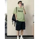thumbnail image 2 of Conjunto de pantalones cortos con alfabeto para hombre, trajes deportivos grises, oferta de estilo coreano, conjuntos de camisetas y pantalones cortos de dos piezas para hombre, novedad en camisetas y, 2 of 4