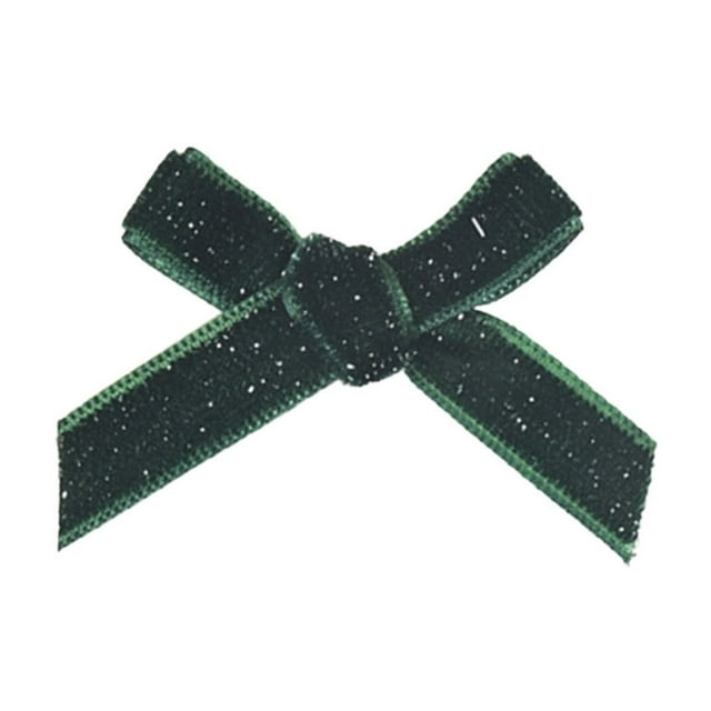 Cameland Ribbons Glitter Velvet Ribbon Bow Christmas Decoration Mini Bow For DIY Christmas Tree Christmas Wreath Gift Bag Suitable For Festival Wedding Party Decoration