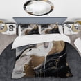 thumbnail image 2 of Designart "Marble Medley Black and Gold III" Abstract Marble Bedding Covert Set - Modern Black Abstract Bed Set With 1 Sham, 2 of 6