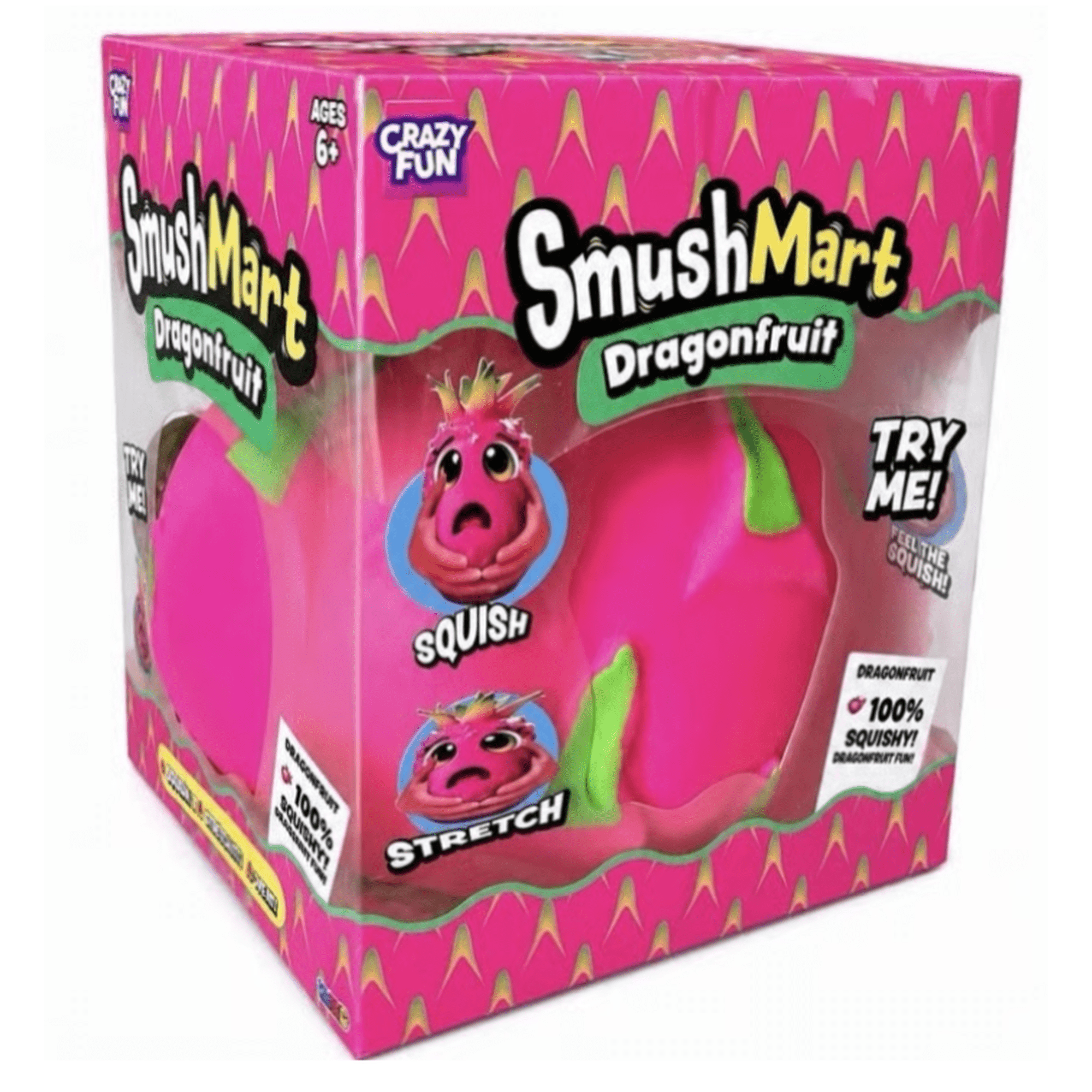 SmushMart Jumbo Squishy Dragon Fruit-Slow-Rising Squishy Figure, Bread - Stress Relief Squeeze Ball