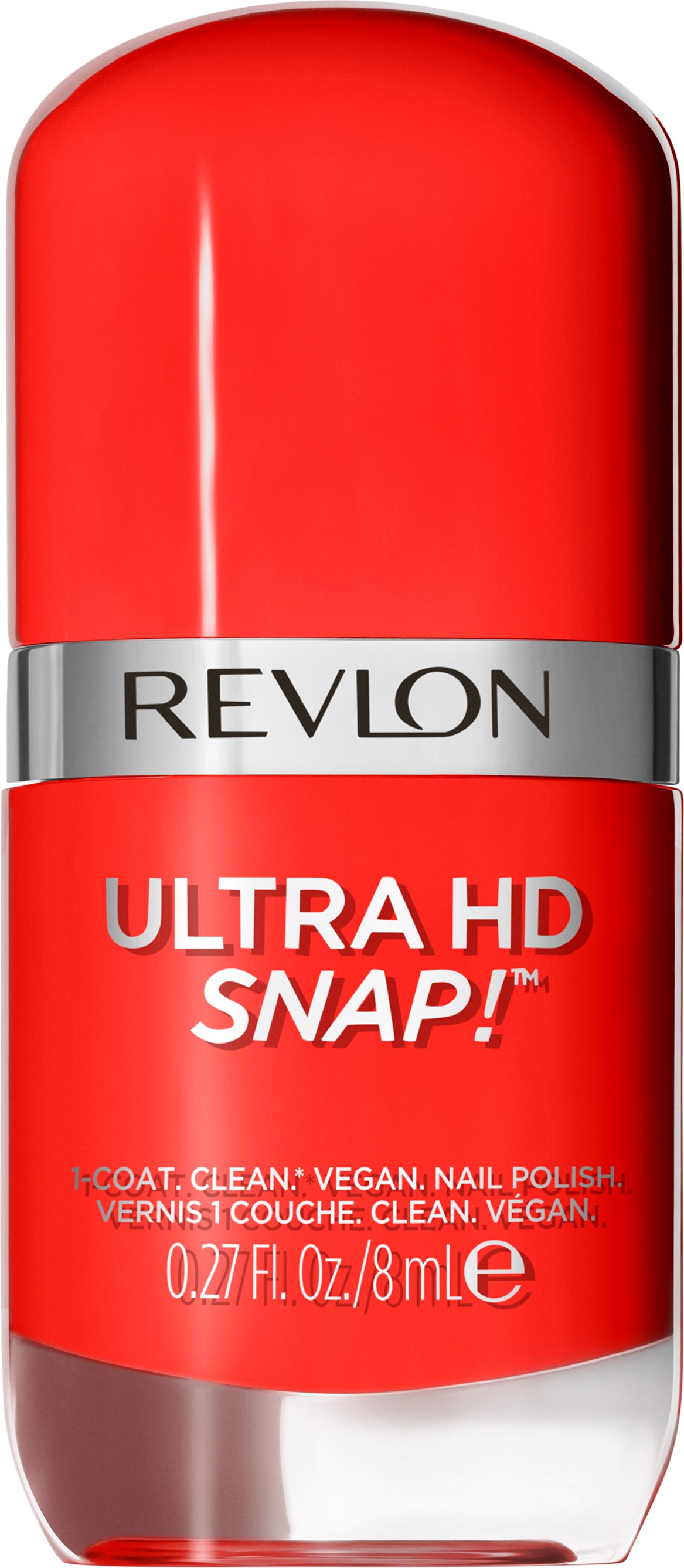 Revlon Ultra HD Snap Nail Colors, Natural Rich Glossy Nail Polish, 100% Vegan Formula, No Base and Top Coat Needed, 031 She's on Fire, 0.27 fl. Oz. (Pack of 2)