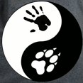 thumbnail image 3 of CafePress - Wolf Therian Ying Yang Women's Dark T Shirt - Women's Traditional Fit Dark T-Shirt, 3 of 4