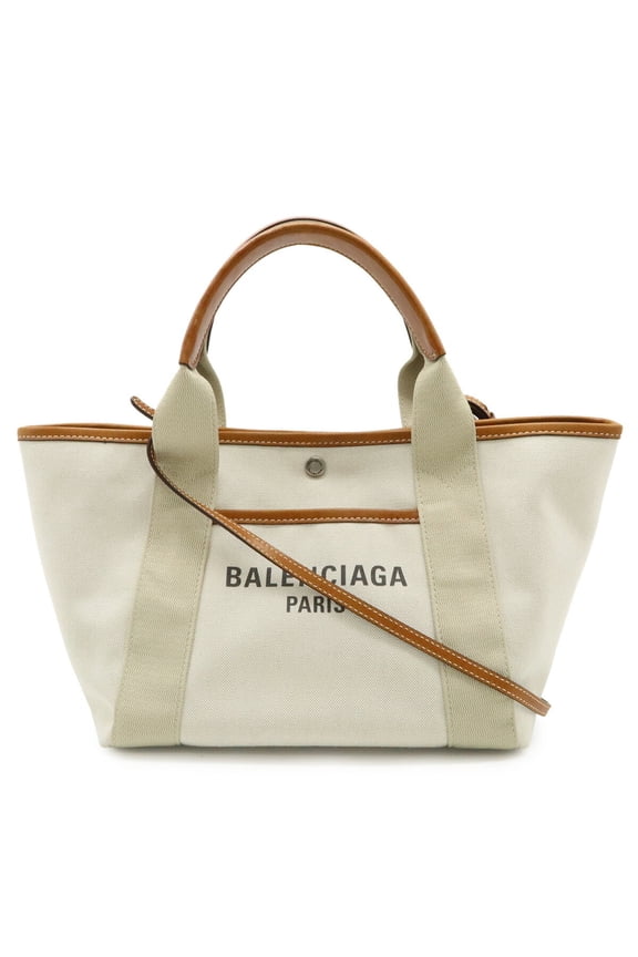 Pre-Owned BALENCIAGA Biarritz Small Handbag/Shoulder Bag in Canvas and Leather,... (Good)