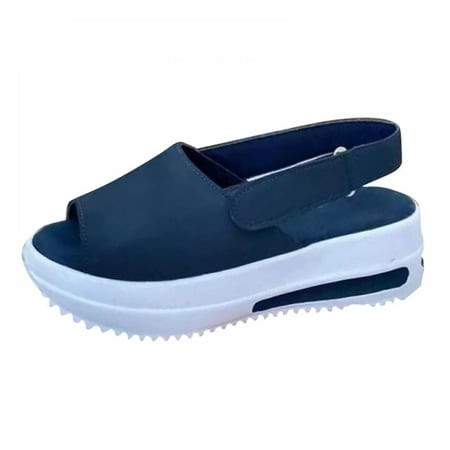 

FYCONE Women s Platform Sandals with Open Toe Adjustable Ankle Shoes for Beach
