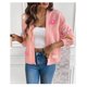 thumbnail image 1 of Nuevo estilo, cárdigan de punto dulce con flores de ganchillo a mano, chaqueta para mujer, suéter holgado informal de estilo perezoso, 1 of 4