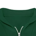 thumbnail image 5 of YUGYXL Half Zipper Hoodies for Women Drop Shoulders Long Sleeve Pullover Solid Color Holiday Sweatshirts Green XXL, 5 of 6