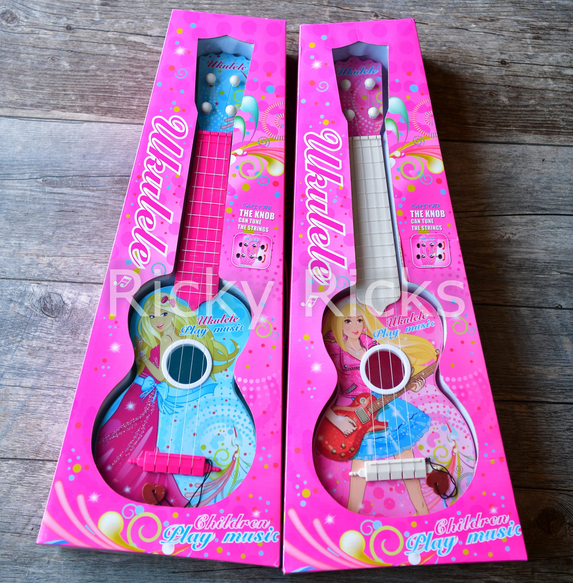 Hape E0600 Flower Power 60s Themed Kids Wooden Toy Guitar Musical Instrument for sale online 