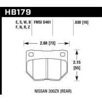 Hawk 03-05 WRX D1004 HPS Street Rear Brake Pads