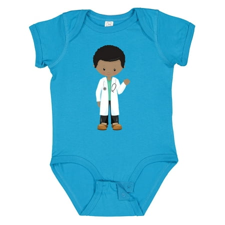 

Inktastic African American Boy Doctor Lab Coat Medicine Gift Baby Boy Bodysuit