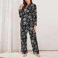 thumbnail image 2 of Lsque Snake Pattern Long Sleeve Pajama Set for Women - Soft 2-Piece Sleepwear and Loungewear Set with Pockets, Comfy Nightwear-X-Large, 2 of 7