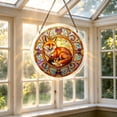 thumbnail image 6 of AZXY Sitting Fox Acrylic Puzzle Suncatcher, 7.87 Inch Stained Glass Window Hanging Decorations, Sun Catcher Indoor Outdoor Home Garden Ornament Gift For Adults Women Mom, 6 of 7