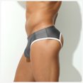 thumbnail image 2 of Sunvit-Panties Mens Low-Rise Briefs - Nylon Spandex Comfortable Stretchy Gray Size XL with Contrast Trim Elastic Waistband for Daily & Gym Wear, 2 of 4
