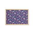 thumbnail image 1 of Cartoon Wall Art with Frame, Unicorns Shooting Stars Clouds Imagination Hearts Love Funny, Printed Fabric Poster for Bathroom Living Room, 35" x 23", Pink Blue Violet Indigo, by Ambesonne, 1 of 2