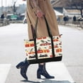 thumbnail image 4 of FORMRS Canvas Laptop Tote Bag for Women with 15.6" Computer Compartments Shoulder Handbag, Christmas Box Train, 4 of 7