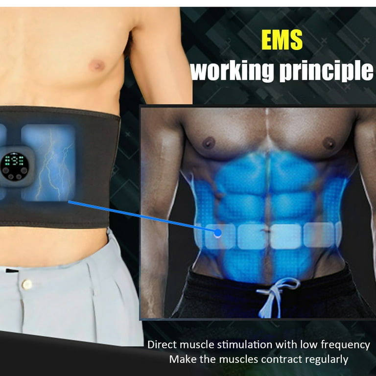 Tissouoy EMS Electric Abdominal Slimming Waist Belts Muscle Stimulator  Fitness Trainer