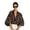 Coffee-#001, variant on Women's Polka Dot Top 3/4 Sleeve Lantern V Neck Blouse Loose Collared Button Down Shirt Dressy Casual Going Out Outfits,White 2XL