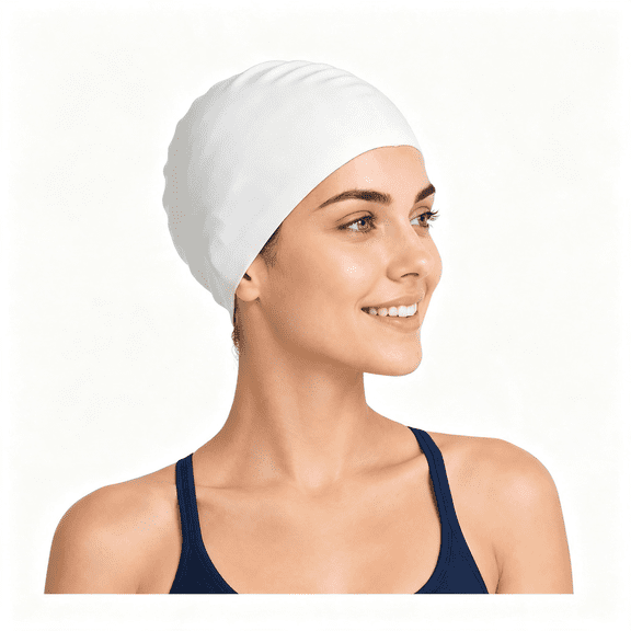 OQRKI Silicone Swim Cap for Women & Men,Adult Swimming Cap | 100% Silicone,Latex Free,Soft Texture,High Elasticity,Prevent Chlorine,Durable Design,For Short to Medium Hair