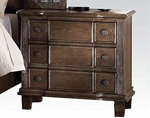 ACME Brancaster Nightstand w/USB, Aluminum
