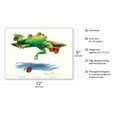 thumbnail image 2 of Launch Pad - Hawaiian Frog (Poloka) with Ukulele - From an Original Hawaii Watercolor Painting by Peggy Chun - Master Art Print (Unframed) 9in x 12in, 2 of 4