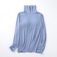 thumbnail image 6 of SXCXLSA Women's Long Sleeve Turtleneck Tank Tops with Built in Bras Slim Fit Padded Undershirt Lightweight Casual Layering T-Shirt Seamless Winter Warm Base Layer No Wire Bra Top, 6 of 6