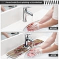 thumbnail image 4 of Colorful Floral Bouquet Sink Splash Guard for Faucet 2 Packs Faucet Absorbent Mats, Oil Painting Flower Faucet Handle Drip Catcher Quickly Drying Mat for Kitchen Counter Bathroom RV, 14.9"x5.5", 4 of 7
