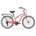 thumbnail image 2 of sixthreezero Around The Block Women's 7-Speed Beach Cruiser Bicycle, 26 In. Wheels, Coral, 2 of 12