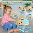 thumbnail image 5 of Sunforu Pet Care Play Set, Little Plush Yellow Dog Grooming Toys with Puppy Carrier Feeding Dog Educational Toys for Toddler Kids, 5 of 7