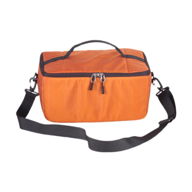 Bolsa de lente de cámara Bolsa de cuerpo cruzado Bolsa de fotografía con correa para hombro extraíble Bolsa de almacenamiento de cámara acolchada para Naranja
