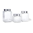 thumbnail image 4 of LA MAISON HAMMERED SQUARE 3PC CANISTER SET  75oz, 64oz, 43oz 5.08X5.08X7.87, 6.50, 4.92"H, 4 of 7