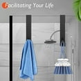thumbnail image 5 of Shower Door Hooks(5 Inch),Extended Over Door Hooks for Bathroom Frameless Glass Shower Door,Stainless Steel Towel Hooks,Heavy Duty Rack Hooks for Robe, Sliver, 5 of 5