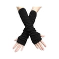 thumbnail image 1 of Unique Bargains Classique Mode Noir Extensible Sans Doigts Chauffe-Bras Sans Manches, 1 of 6