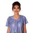 thumbnail image 5 of Women's Floral Printed Short-Sleeve Lounger Nightgown Sleepwear, Large Morning Glory, 5 of 5
