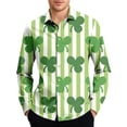 thumbnail image 4 of Mens Knit Polo St Patrick'S Day Printed Fashion Mens Knit Tops,Green,L, 4 of 4