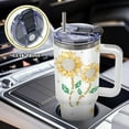 thumbnail image 6 of Sunflower Daughter Tumbler 40oz - Mothers Day Birthday Gift for Girl - Stainless Steel Cup with Handle & Straw - Gift from Mom, 6 of 6