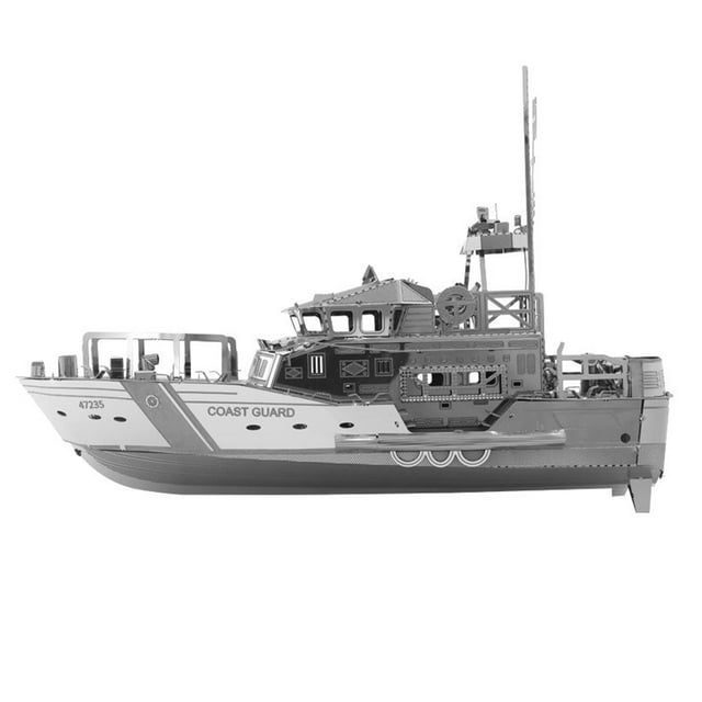 Kits Métalliques 3D 1:100 Modèle de Bateau de Sauvetage Modèle de Navire Simulation de Chasse Militaire Exposition Scientifique (Kit Non Assemblé) Jouets Modèles