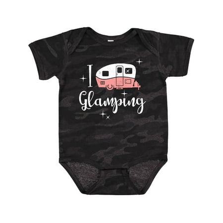 

Inktastic I Love Glamping Gift Baby Girl Bodysuit