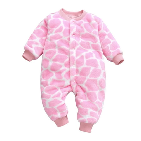 

Newborn Boys Print Thick Warm Jumpsuit Playsuit Romper Clothes