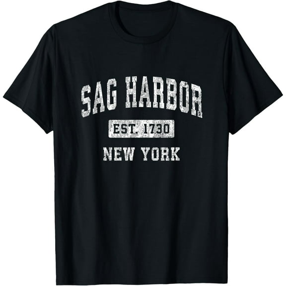 Sag Harbor New York NY Vintage Established Sports Design T-Shirt
