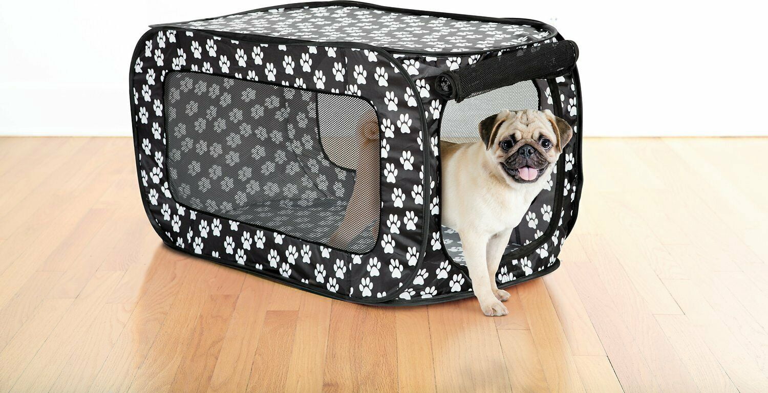 Frisky Friends Folding Soft Dog Crate Pet Kennel Crate