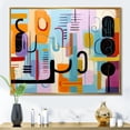 thumbnail image 2 of Designart "Midcentury Funny Collage Geometric Delight IV" Extra Large Abstract Framed Wall Art - Modern Colorful Abstract Geometric Bedroom Framed Canvas Wall Art, 2 of 7