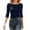 Navy, variant on Women's Solid Color 3/4 Sleeve T Shirt Fashion Boat Neck Casual Fitted Top Soft Comfy Basic Tees Layering Shirt for Spring Fall Wear Purple