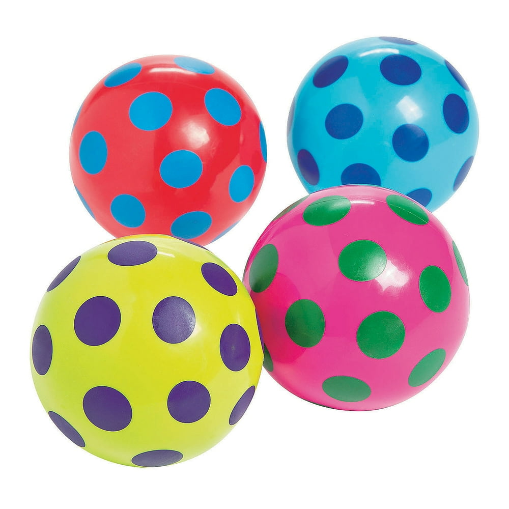 Polka Dot Vinyl Balls Party Favors 12 Pieces